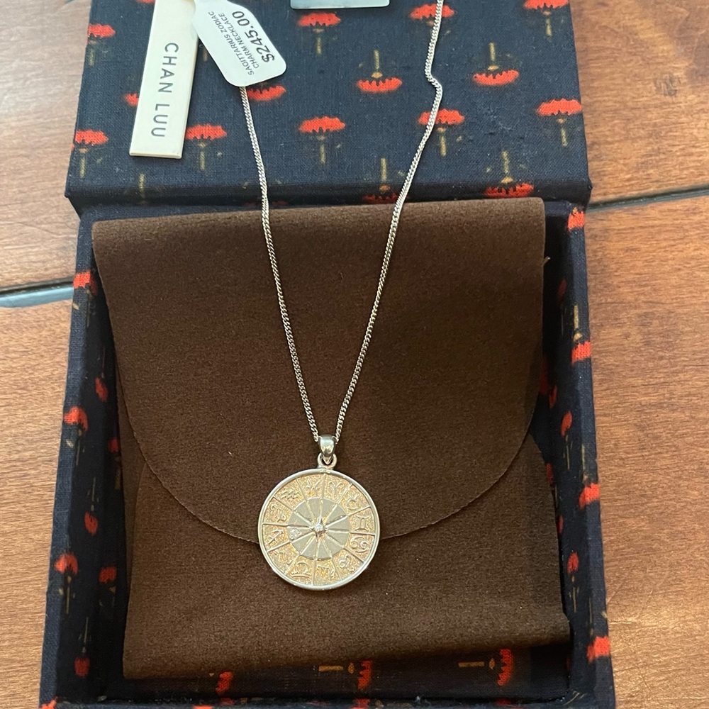 Chan Luu Sagittarius zodiac Charm w .01 diamond necklace NEW
